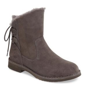 UGG Naiyah Lace-Back Genuine Shearling Boot